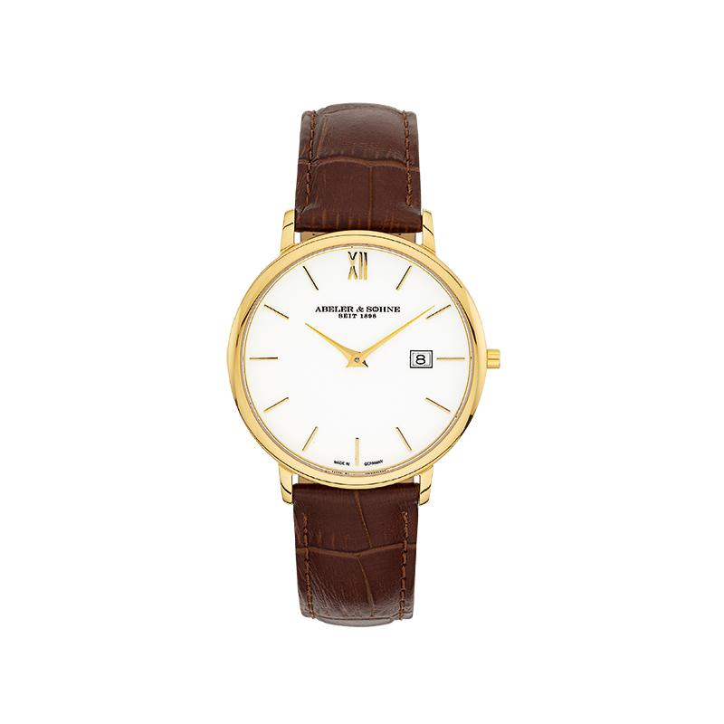 Minimalistische Herren-Armbanduhr in Gold