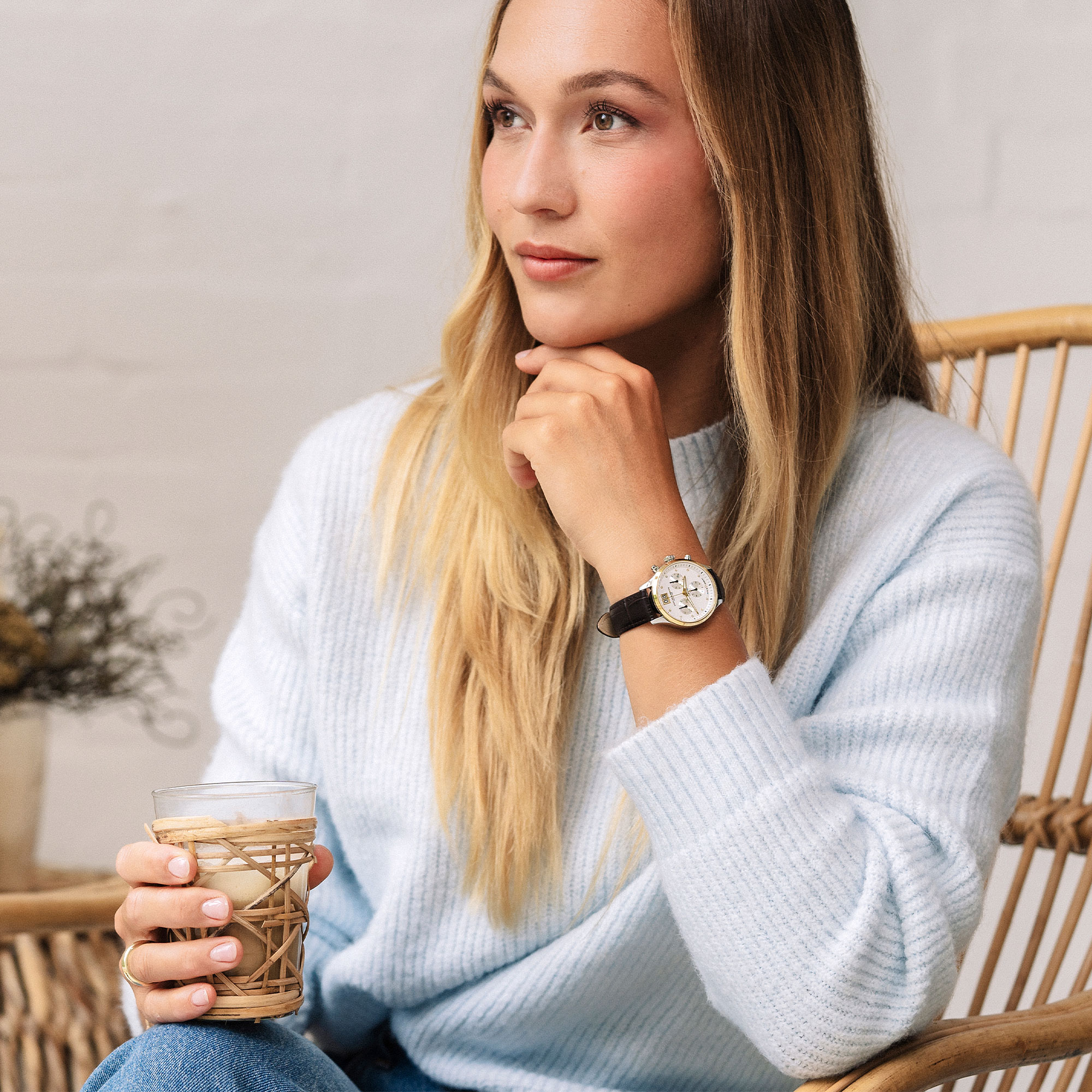 Damenuhr mit Lederarmband