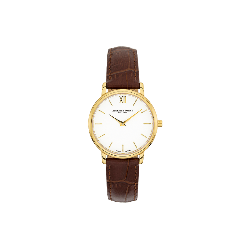 Minimalistische Damen-Armbanduhr in Gold