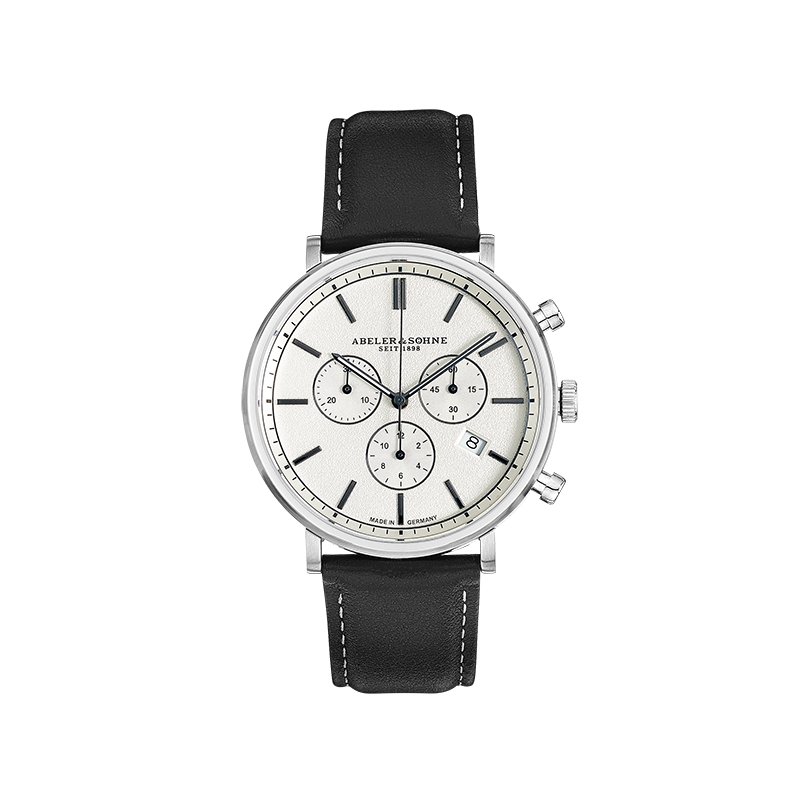 Klassischer Herren Chronograph mit Lederband