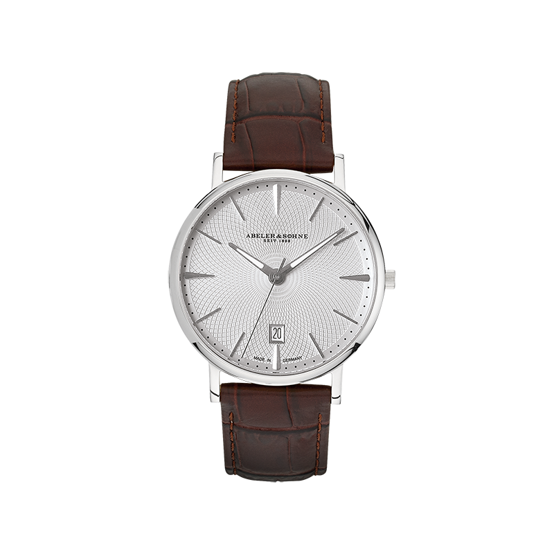 Elegante Herrenuhr mit strukturiertem Zifferblatt