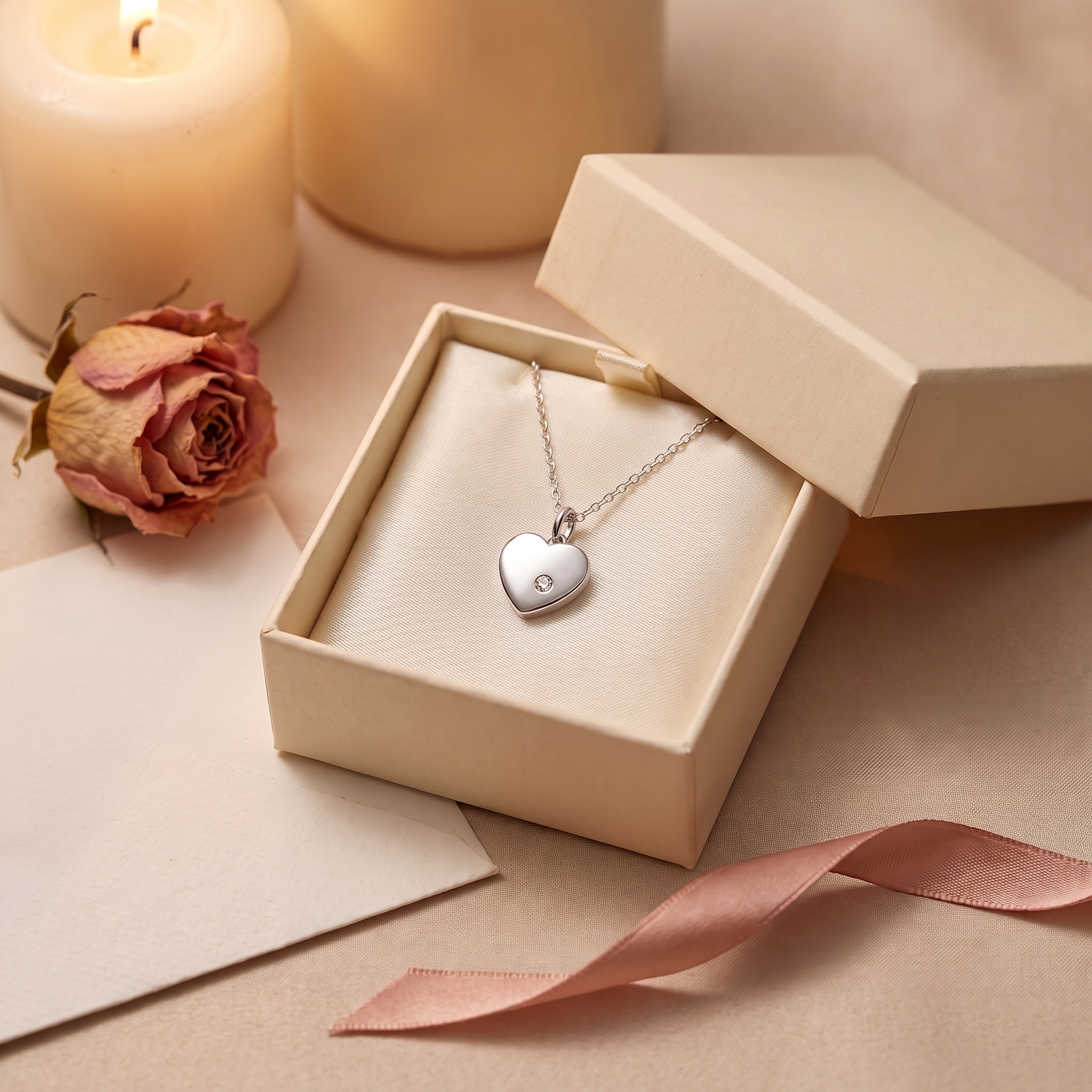 myTrends Herz-Anhänger S-03404AW — Moodbild Geschenk-Stillleben
