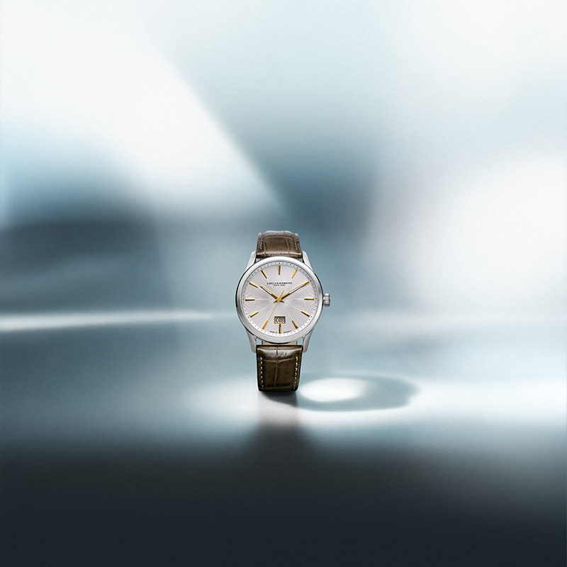 Klassische Armbanduhr Sonnenschliff Zifferblatt