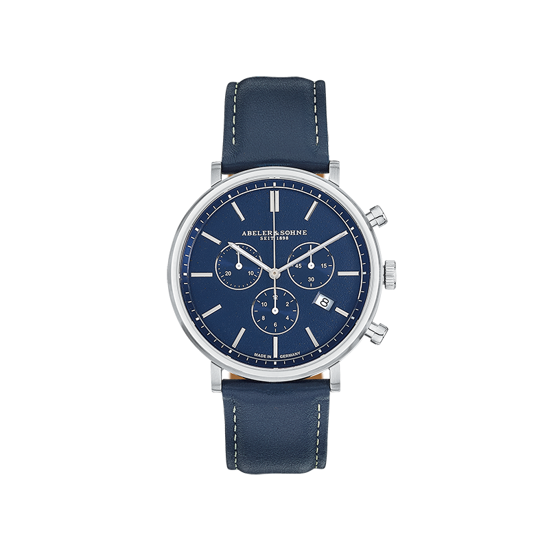 Herren Chronograph mit blauem Zifferblatt