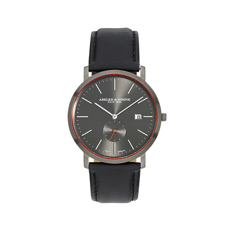 Moderne Herrenuhr mit Sonnenschliff-Zifferblatt