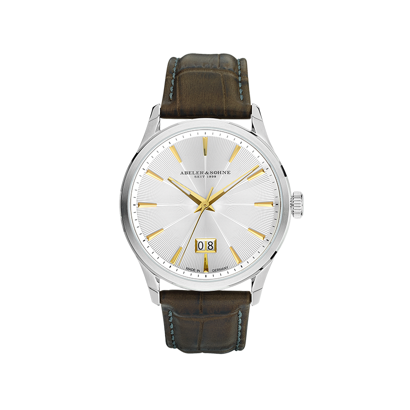 Klassische Armbanduhr Sonnenschliff Zifferblatt