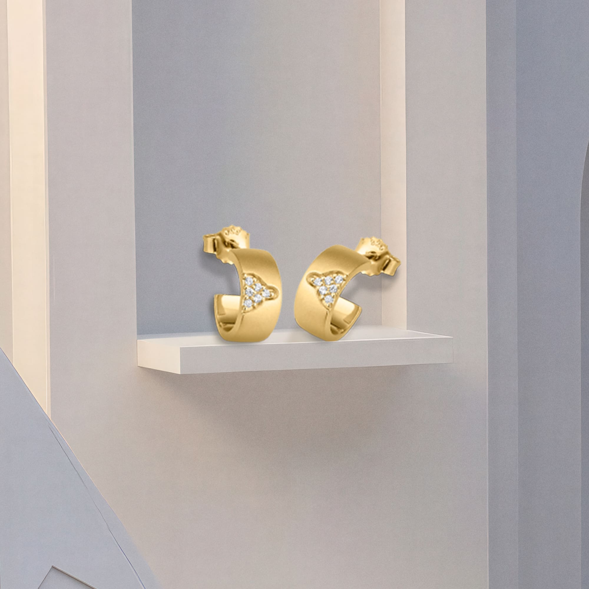 925er Silber Creolstecker goldplattiert
