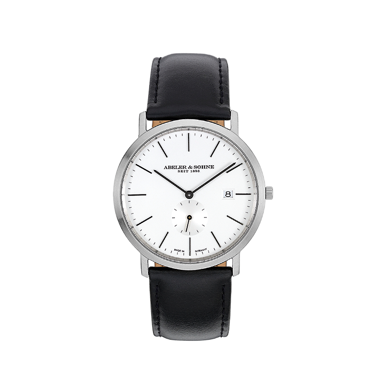 Herrenuhr mit Lederband und kleiner Sekunde