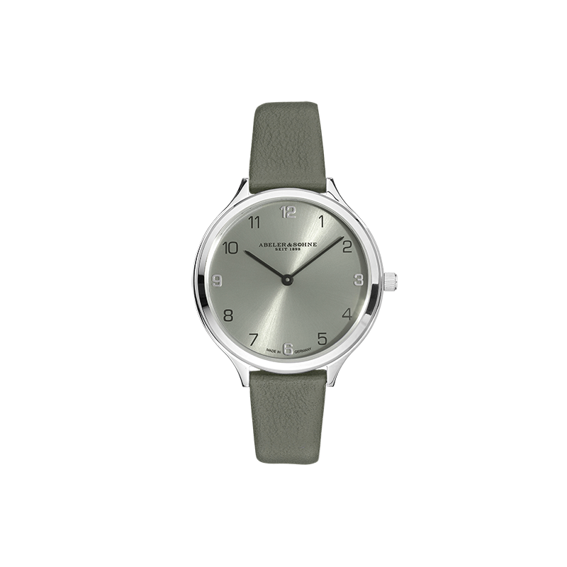 Elegante Damenuhr mit Lederarmband