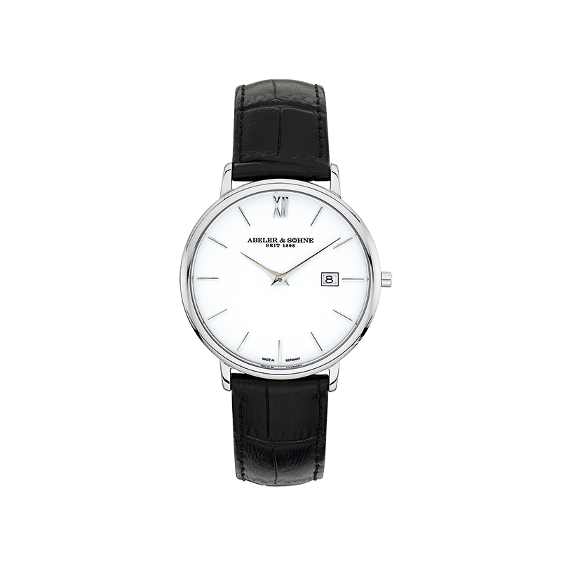 Minimalistische Herrenuhr mit Lederarmband